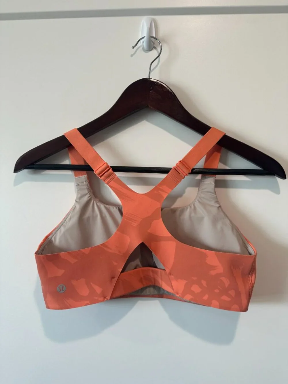 Lululemon Ultralu Square Neck Medium Support Sports Bra Orange Size 8